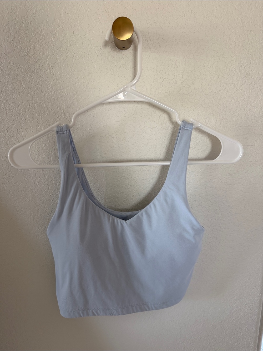 Offline by Aerie Light Blue Scoop Neck Crop Tank Top